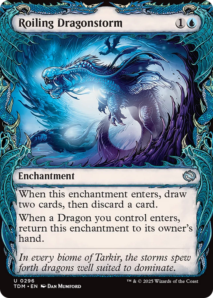 Roiling Dragonstorm (Showcase) [Tarkir: Dragonstorm] Foil