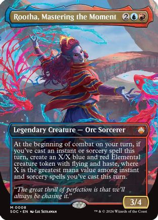 Rootha, Mastering the Moment (Borderless)  [Commander: Secrets of Strixhaven] Foil