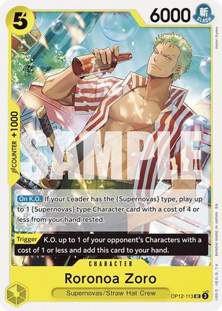 Roronoa Zoro (113) (OP12-113) - [Legacy of the Master]