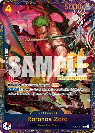 Roronoa Zoro (CS 25-26 1st Place) (ST21-015) - [One Piece Promotion Cards] Foil