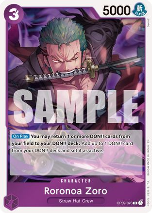 Roronoa Zoro - OP09-076 (OP09-076) - [Premium Booster -The Best- Vol. 2] Foil