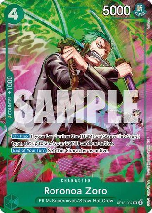 Roronoa Zoro (OP13-037) (OP13-037) - [Adventure on Kami's Island] Foil
