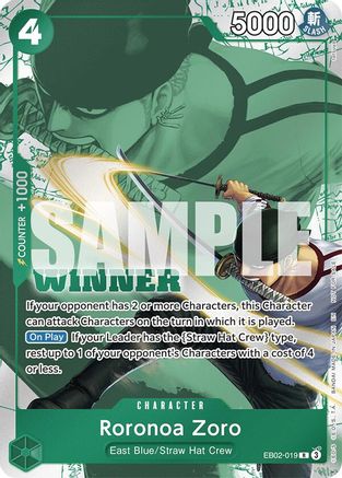 Roronoa Zoro (Winner Pack 2025 Vol. 3) (EB02-019) - [One Piece Promotion Cards] Foil