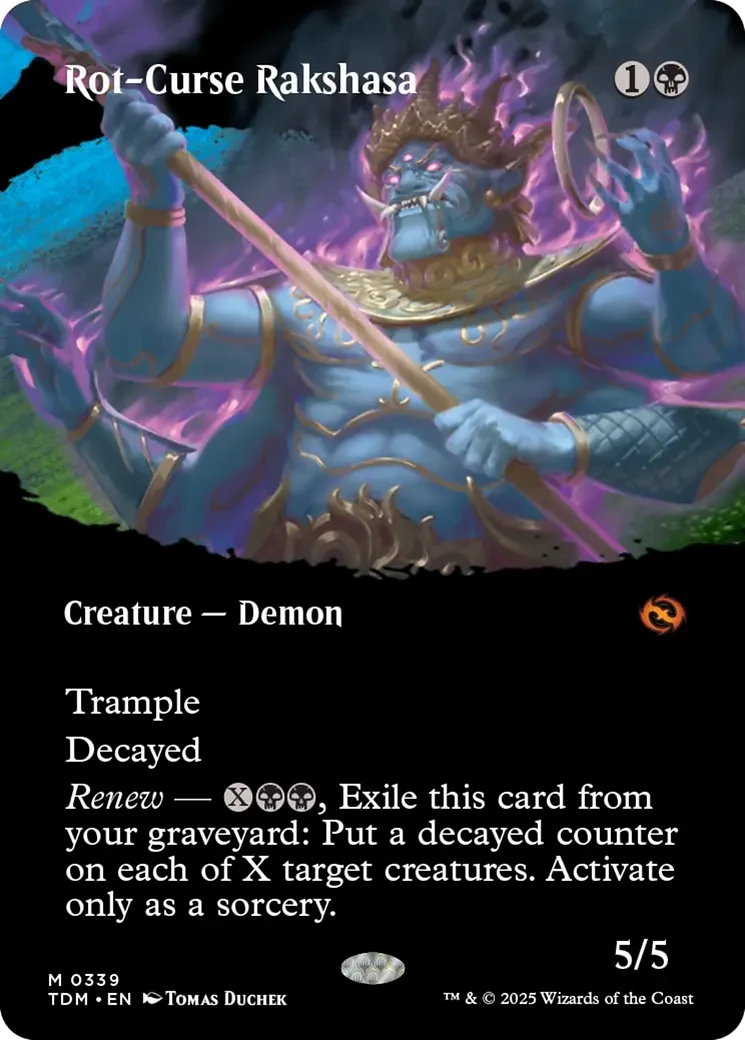 Rot-Curse Rakshasa (Borderless) [Tarkir: Dragonstorm] Foil