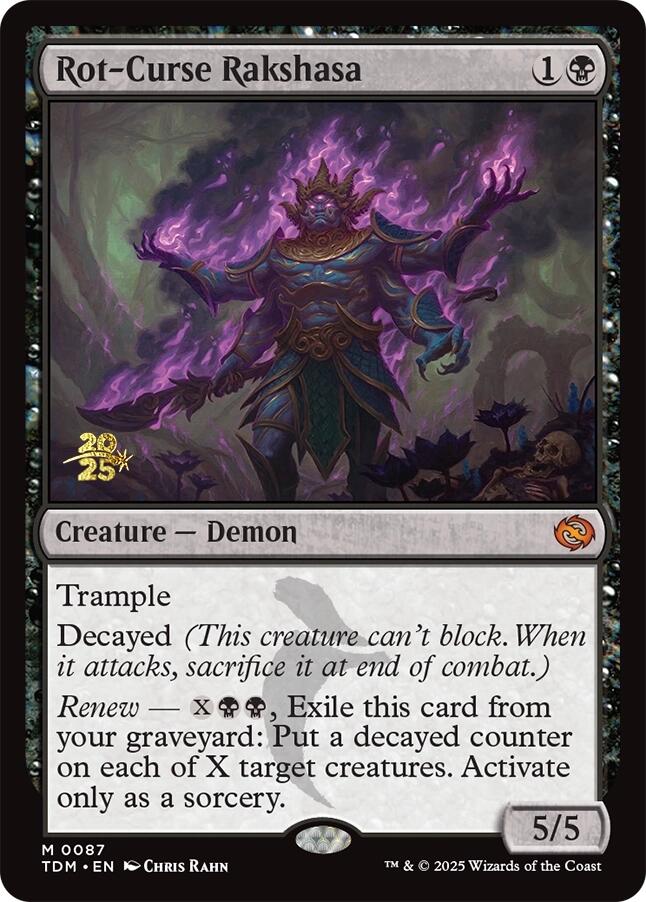 Rot-Curse Rakshasa [Tarkir: Dragonstorm Prerelease Promos] Foil