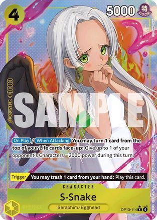 S-Snake (Alternate Art) (OP13-114) - [Carrying On His Will] Foil