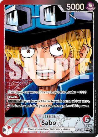 Sabo (004) (Alternate Art) (OP13-004) - [Carrying On His Will] Foil