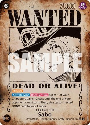 Sabo (120) (Wanted Poster) (OP13-120) - [Carrying On His Will] Foil