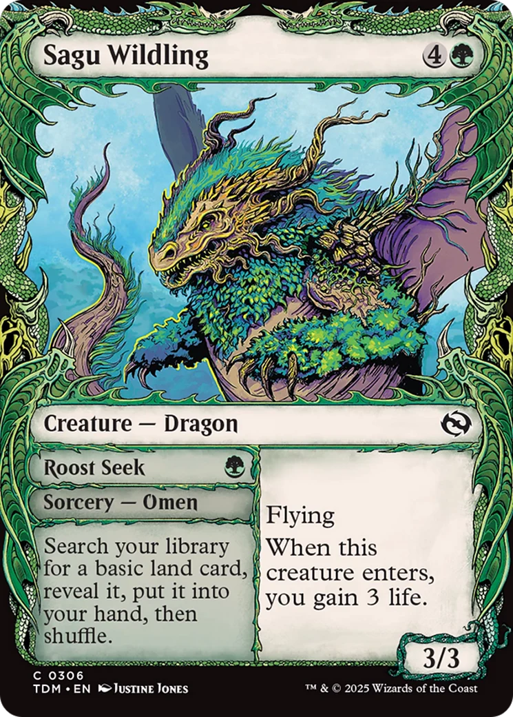 Sagu Wildling (Showcase) [Tarkir: Dragonstorm] Foil