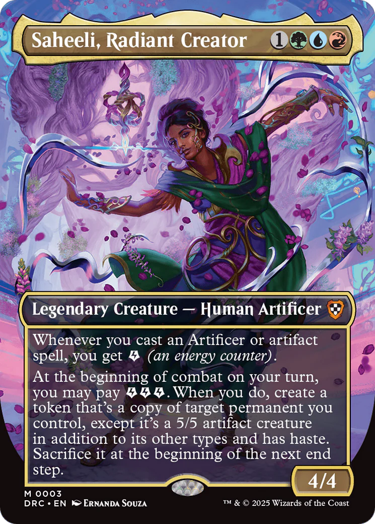 Saheeli, Radiant Creator (Borderless) [Aetherdrift Commander] Foil