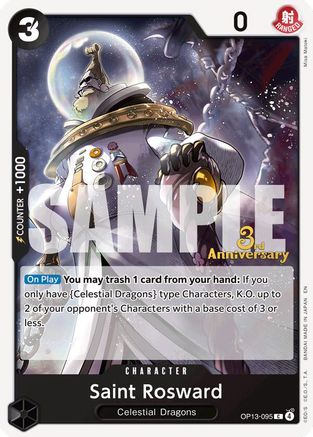 Saint Rosward (OP13-095) - [Carrying On His Will: 3rd Anniversary Tournament Cards]