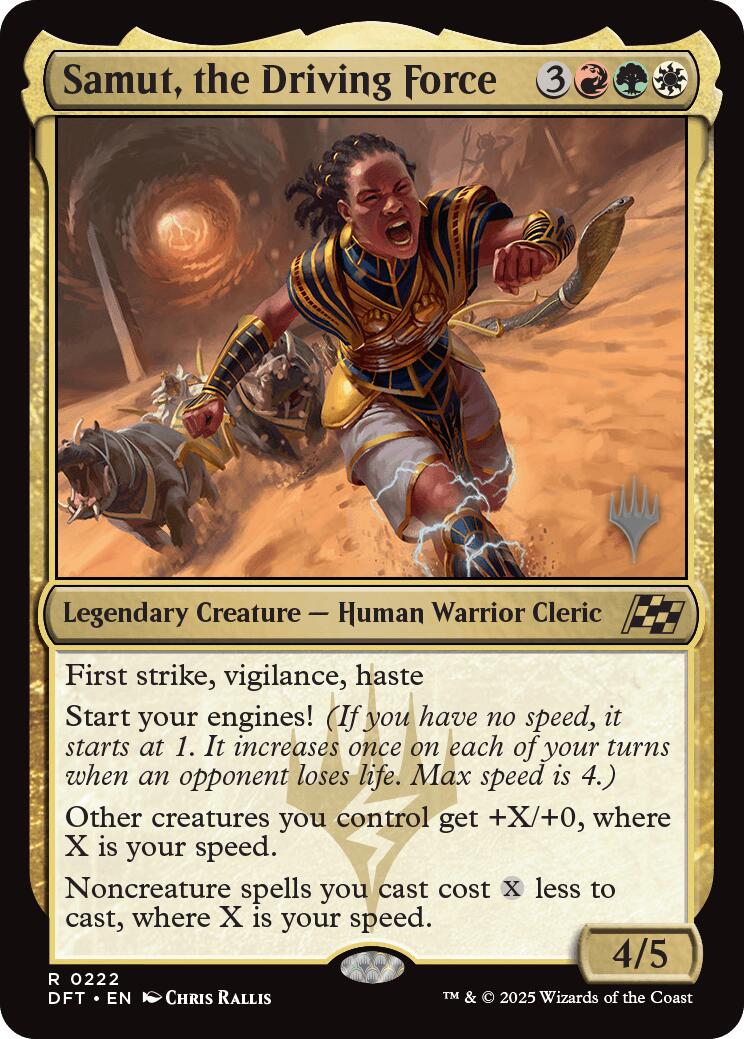 Samut, the Driving Force (Promo Pack) [Aetherdrift Promos] Foil