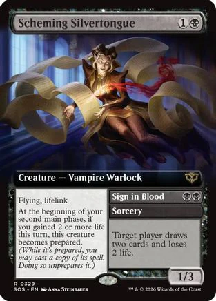 Scheming Silvertongue (Extended Art)  [Secrets of Strixhaven] Foil