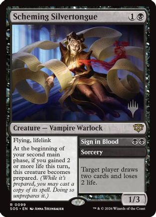 Scheming Silvertongue  [Promo Pack: Secrets of Strixhaven] Foil