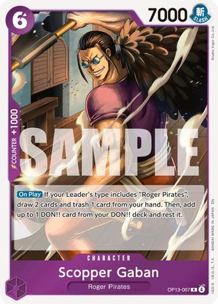 Scopper Gaban (OP13-067) - [Carrying On His Will] Foil