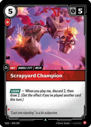 Scrapyard Champion (020/298) - Riftbound - [Origins] Foil