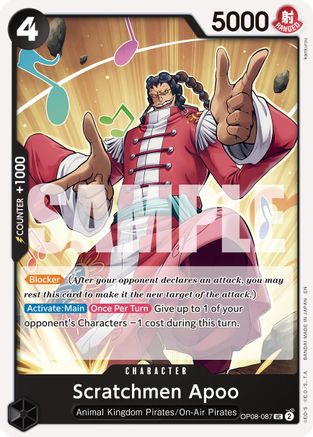 Scratchmen Apoo - OP08-087 (Reprint) (OP08-087) - [Premium Booster -The Best- Vol. 2]