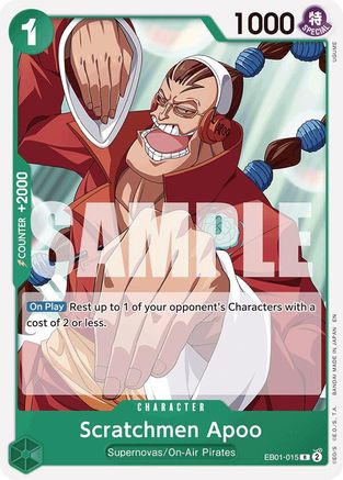 Scratchmen Apoo (Reprint) (EB01-015) - [Starter Deck 24: GREEN Jewelry Bonney]