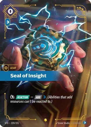 Seal of Insight (Overnumbered) (229/221) - Riftbound - [Spiritforged] Foil