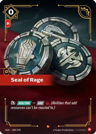 Seal of Rage (040/298) - Riftbound - [Origins] Foil