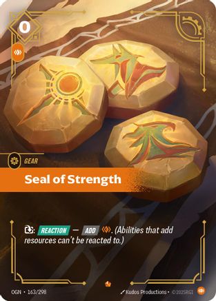 Seal of Strength (163/298) - Riftbound - [Origins] Foil