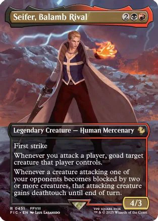 Seifer, Balamb Rival (Borderless)  [Commander: FINAL FANTASY] Foil