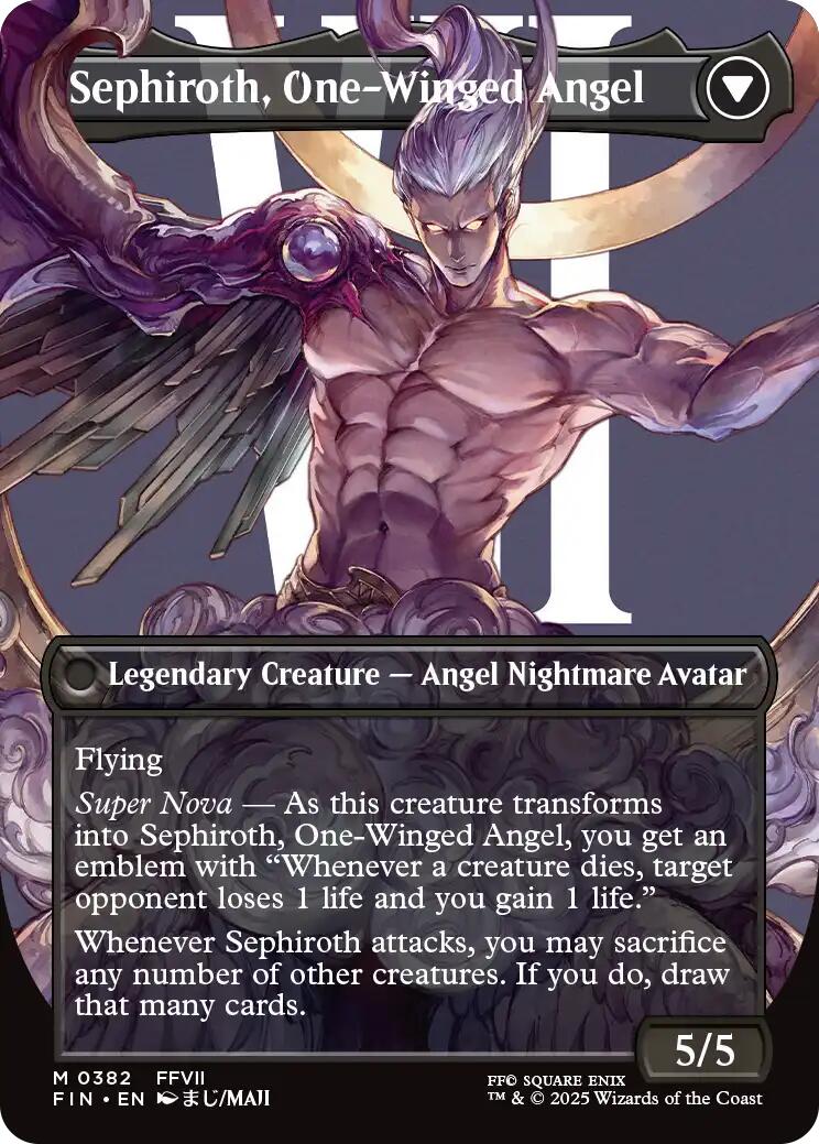 Sephiroth, Fabled SOLDIER // Sephiroth, One-Winged Angel (Borderless) (0382) [FINAL FANTASY] Foil - Image 3