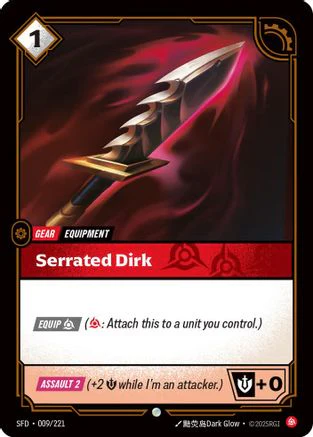 Serrated Dirk (009/221) - Riftbound - [Spiritforged] Foil