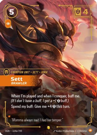 Sett - Brawler (Alternate Art) (164a/298) - Riftbound - [Origins] Foil