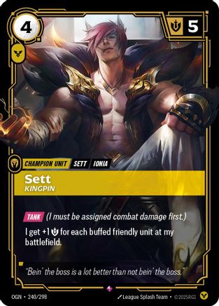Sett - Kingpin (240/298) - Riftbound - [Origins] Foil