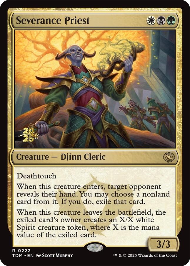 Severance Priest [Tarkir: Dragonstorm Prerelease Promos] Foil