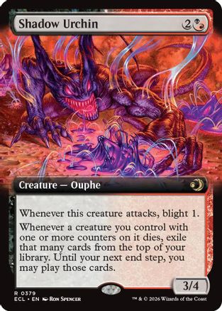 Shadow Urchin (Extended Art)  [Lorwyn Eclipsed] Foil