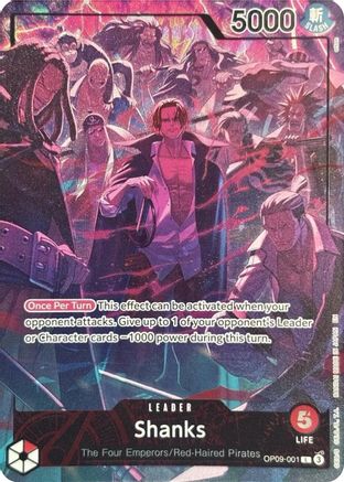 Shanks (English Version 2nd Anniversary Set) (OP09-001) - [One Piece Promotion Cards] Foil