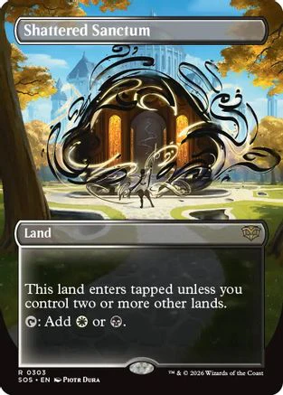 Shattered Sanctum (Borderless)  [Secrets of Strixhaven] Foil