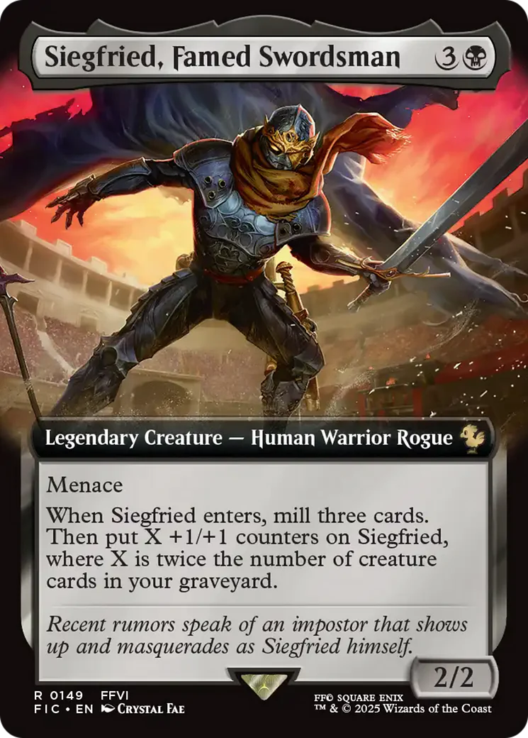 Siegfried, Famed Swordsman (Extended Art) [FINAL FANTASY Commander] Foil