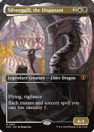 Silverquill, the Disputant (Borderless)  [Secrets of Strixhaven] Foil