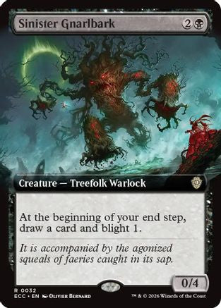 Sinister Gnarlbark (Extended Art)  [Commander: Lorwyn Eclipsed]