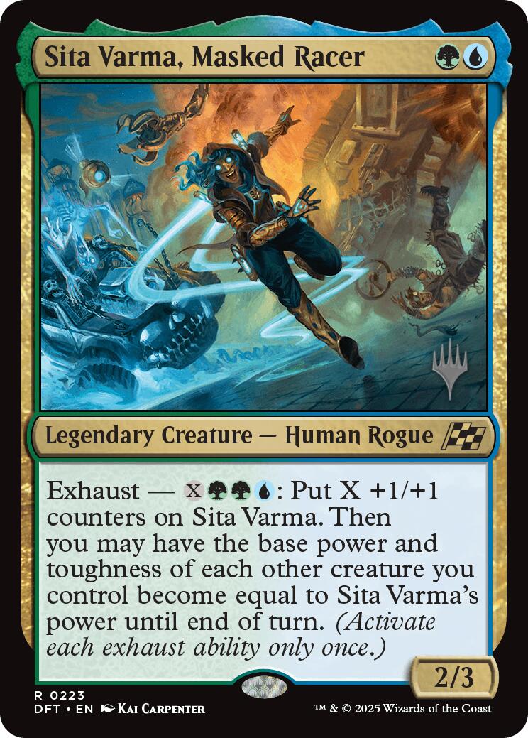 Sita Varma, Masked Racer (Promo Pack) [Aetherdrift Promos] Foil
