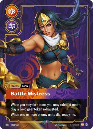 Sivir - Battle Mistress (203/221) - Riftbound - [Spiritforged] Foil