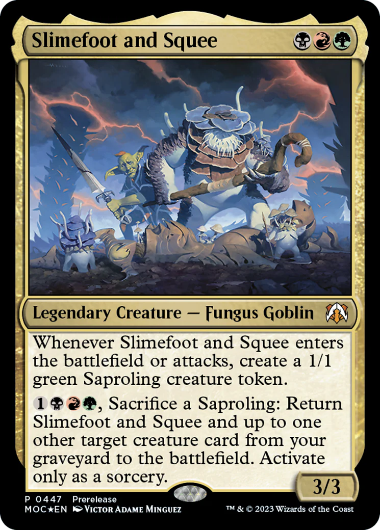 Slimefoot and Squee [March of the Machine Commander Prerelease Promos] Foil