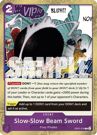 Slow-Slow Beam Sword (Judge Pack Vol. 6) (OP07-076) - [One Piece Promotion Cards] Foil