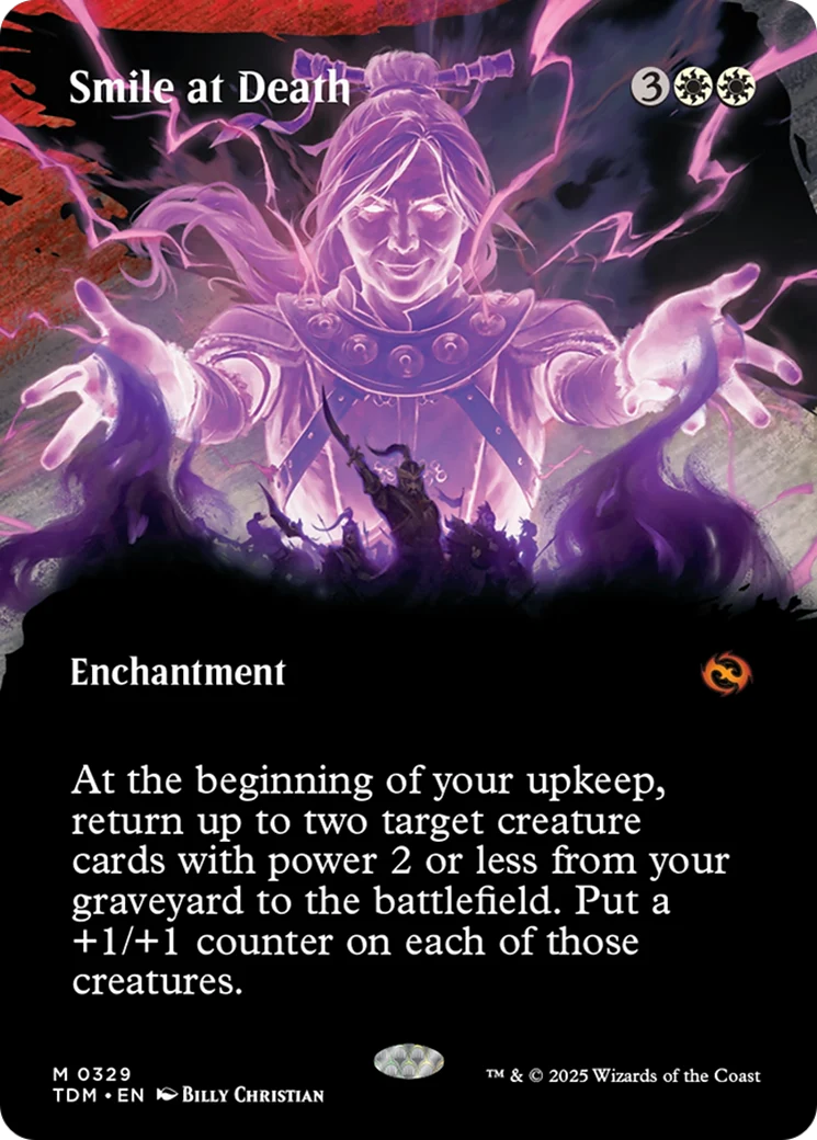 Smile at Death (Borderless) [Tarkir: Dragonstorm] Foil