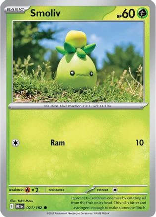 Smoliv (021/182) [Scarlet & Violet: Destined Rivals] Reverse Holofoil