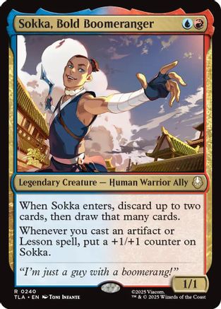 Sokka, Bold Boomeranger  [Prerelease Cards] Foil