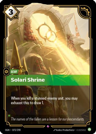 Solari Shrine (072/298) - Riftbound - [Origins] Foil