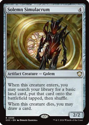 Solemn Simulacrum  [Commander: Secrets of Strixhaven]