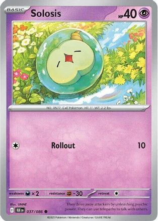 Solosis 040/086  - Reverse Holofoil SV Black Bolt - Common
