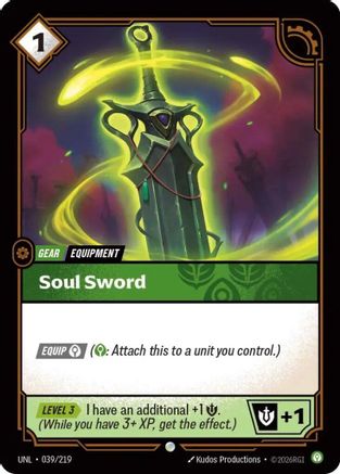 Soul Sword (039/219) - Riftbound - [Unleashed] Foil