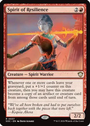 Spirit of Resilience  [Commander: Secrets of Strixhaven]