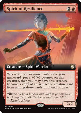 Spirit of Resilience (Extended Art)  [Commander: Secrets of Strixhaven]